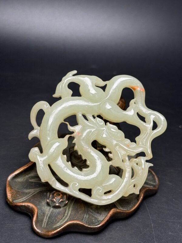 Hetian Jade Panlong Jade Pendant, dragon travels around the world, attracts wealth and fortune - Image 4