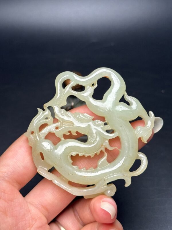 Hetian Jade Panlong Jade Pendant, dragon travels around the world, attracts wealth and fortune - Image 6
