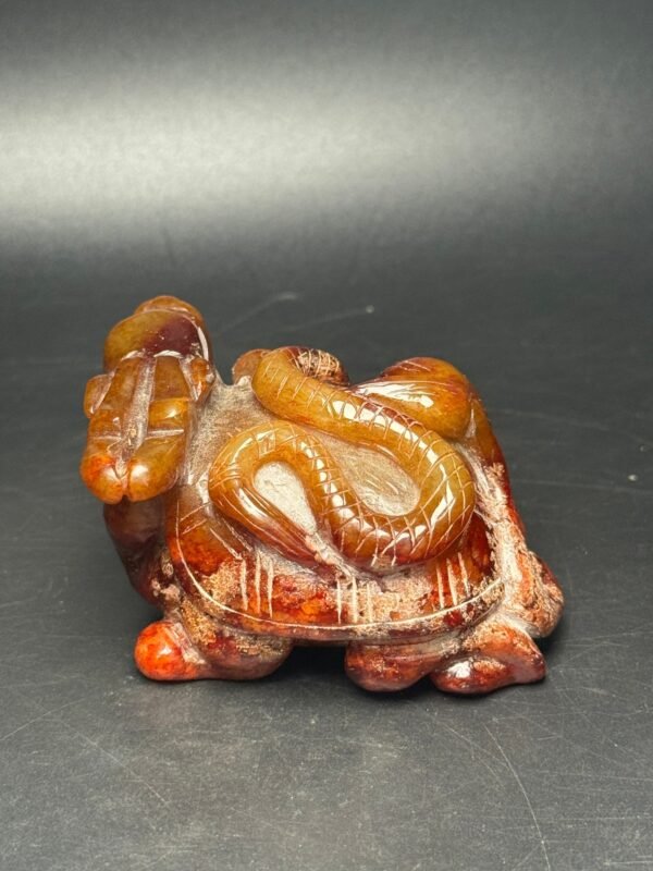 Hetian jade ancient jade dragon turtle, longevity and wealth, protection of peace - Image 4