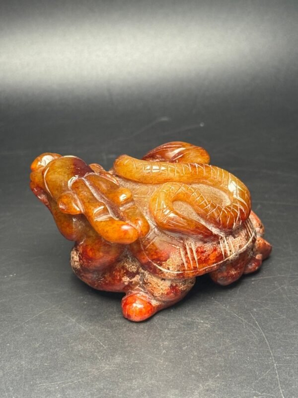 Hetian jade ancient jade dragon turtle, longevity and wealth, protection of peace - Image 5