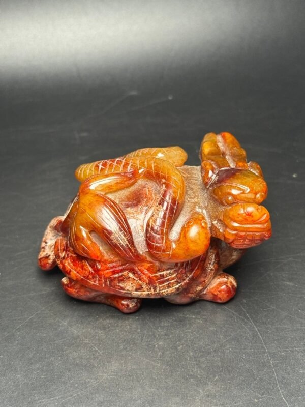 Hetian jade ancient jade dragon turtle, longevity and wealth, protection of peace - Image 9
