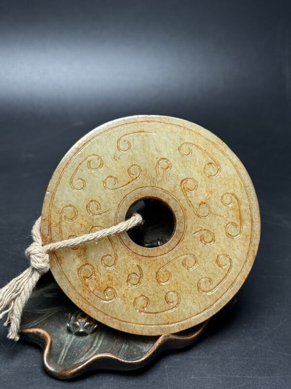 Hetian jade ancient jade bi, dragon and phoenix, auspicious - Image 8
