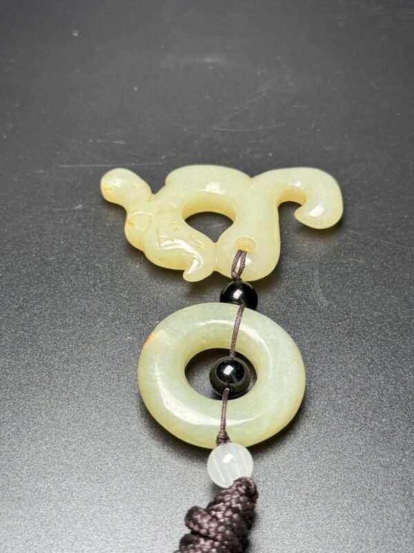 Hetian jade accessories, carved jade pig dragon, the first dragon in China - Image 2