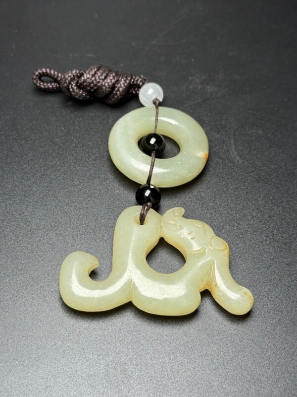 Hetian jade accessories, carved jade pig dragon, the first dragon in China - Image 3