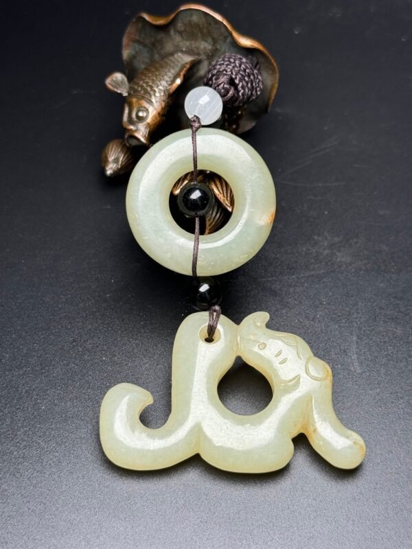 Hetian jade accessories, carved jade pig dragon, the first dragon in China - Image 7