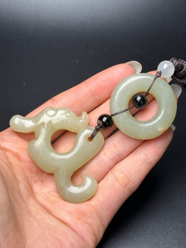 Hetian jade accessories, carved jade pig dragon, the first dragon in China - Image 8