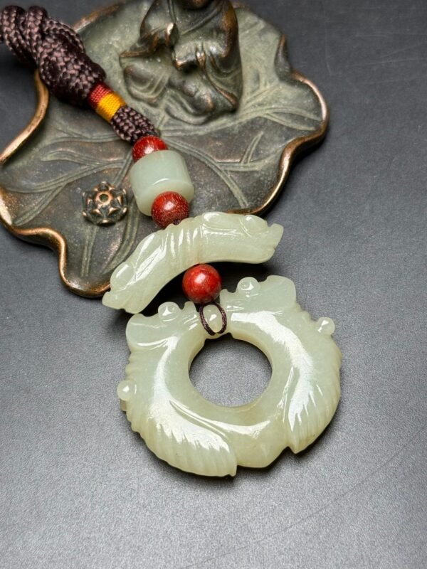 Hetian jade accessories, carved jade cicada, attracting wealth and fortune, rich and noble - Image 5