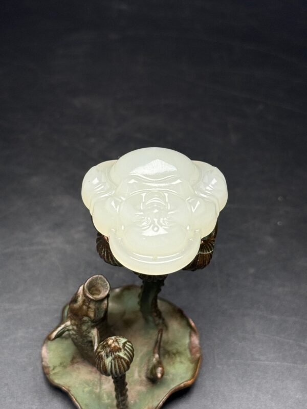 Hetian jade big belly Maitreya Buddha, smiling all the time, big belly can hold the world - Image 2