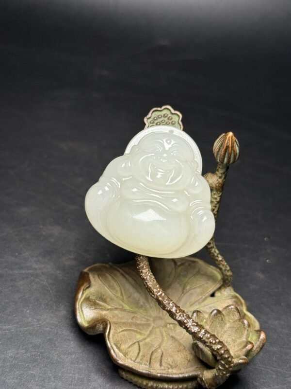 Hetian jade big belly Maitreya Buddha, smiling all the time, big belly can hold the world - Image 4
