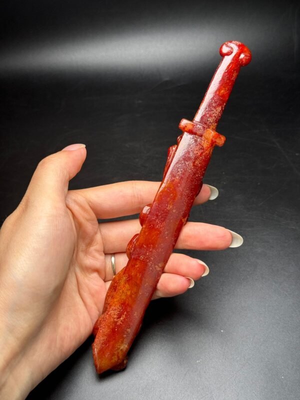 Hetian Jade Chilong Jade Knife, attracting wealth and fortune, protecting peace