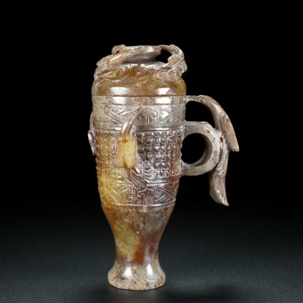 Hetian jade cup, fine carving, smooth lines - Image 4