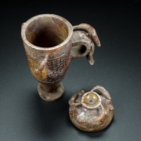 Hetian jade cup, fine carving, smooth lines - Image 9