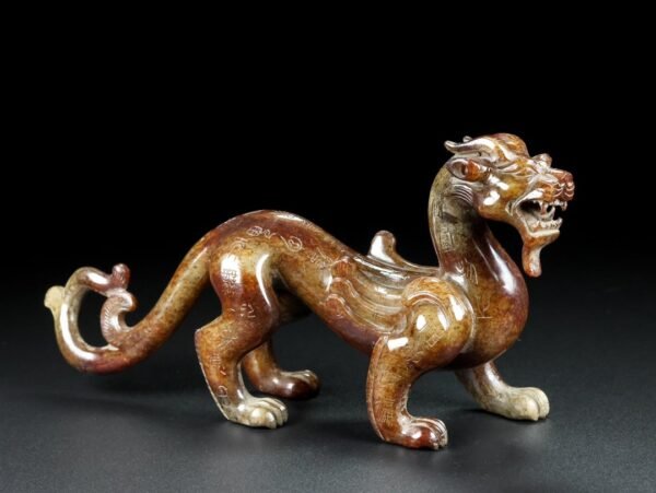 Hetian Jade Dragon, fine carving, smooth lines - Image 3