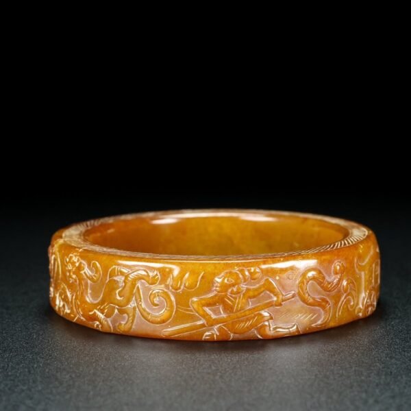 Hetian jade bracelet, fine carving - Image 6