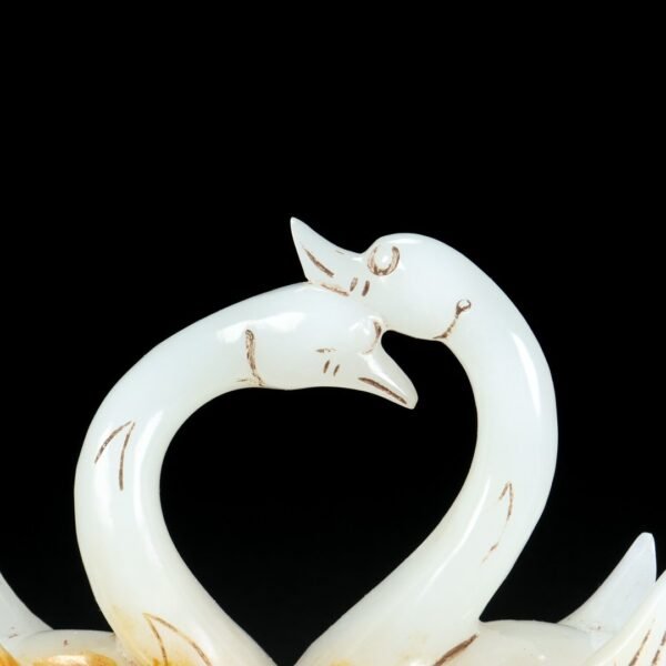 Hetian jade double crane - Image 3