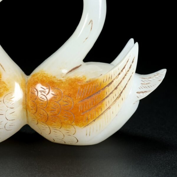 Hetian jade double crane - Image 7