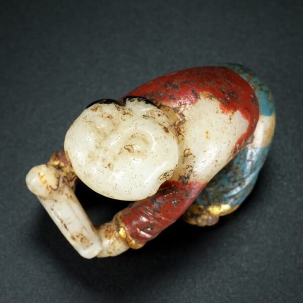 Hetian jade Tang people, fine carving - Image 4