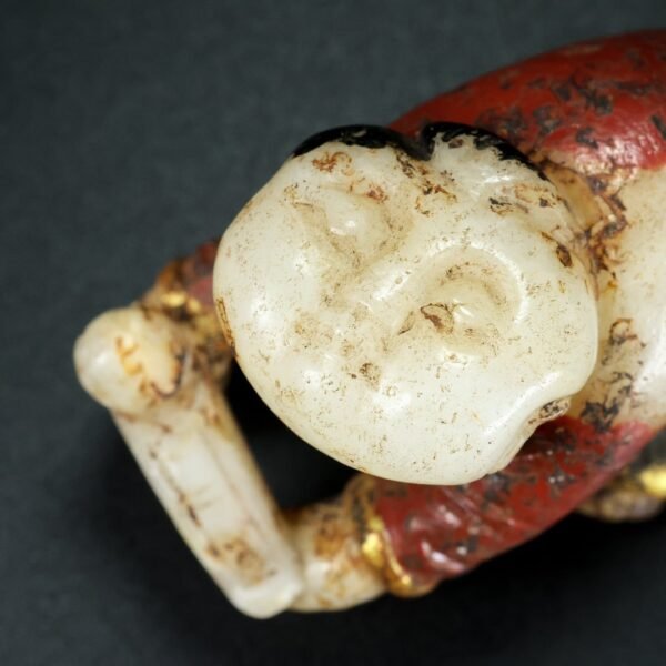 Hetian jade Tang people, fine carving - Image 5