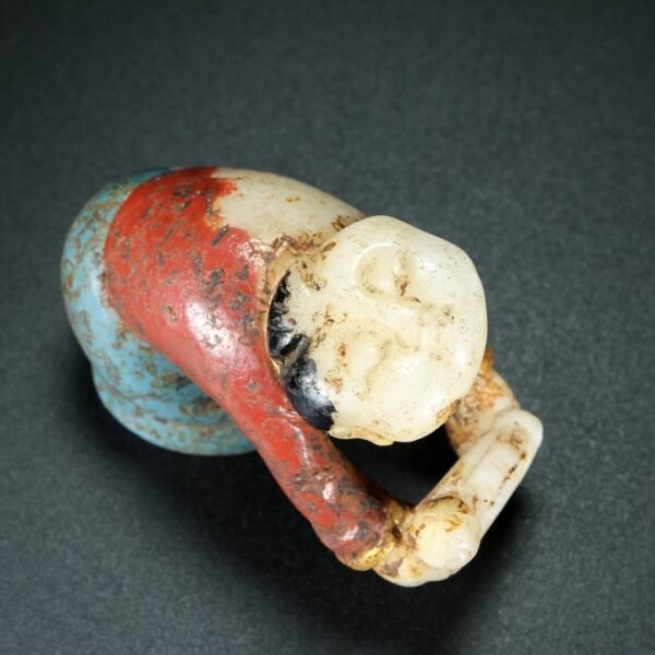Hetian jade Tang people, fine carving - Image 8