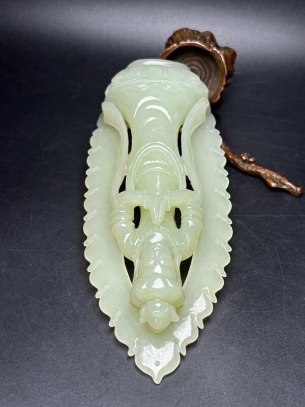 Exquisite Hetian jade old yellow jade Guanyin Bodhisattva - Image 5