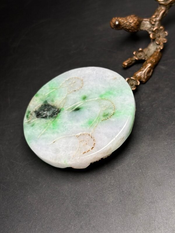 Exquisite old pit jadeite! Carved landscape - Image 3