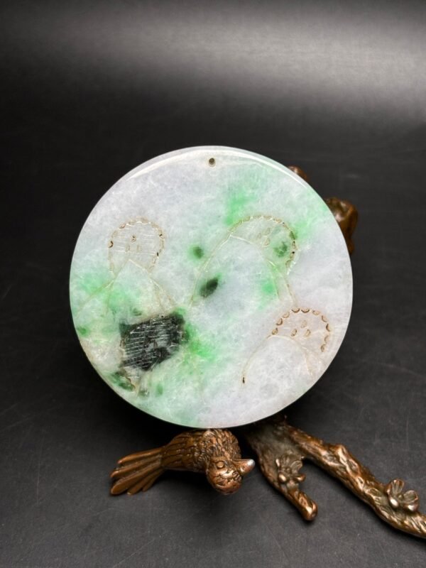 Exquisite old pit jadeite! Carved landscape - Image 4