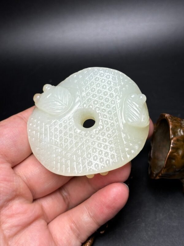 Exquisite Hetian jade bi