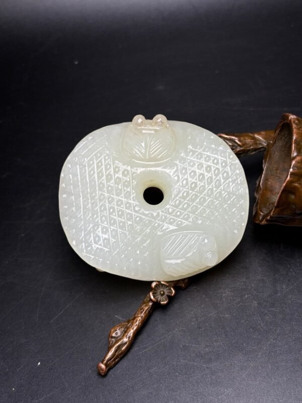 Exquisite Hetian jade bi - Image 3
