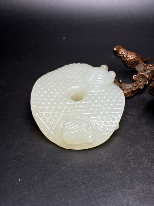 Exquisite Hetian jade bi - Image 4