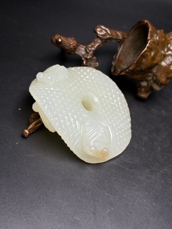 Exquisite Hetian jade bi - Image 6