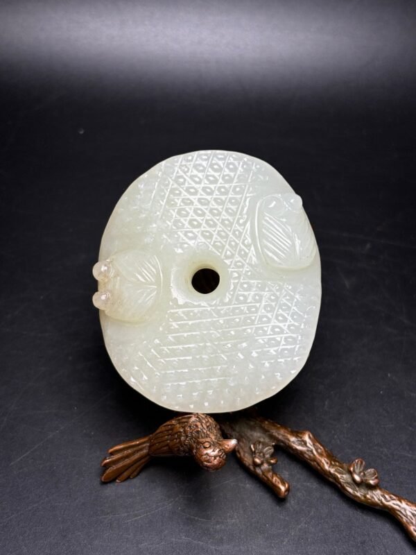 Exquisite Hetian jade bi - Image 7