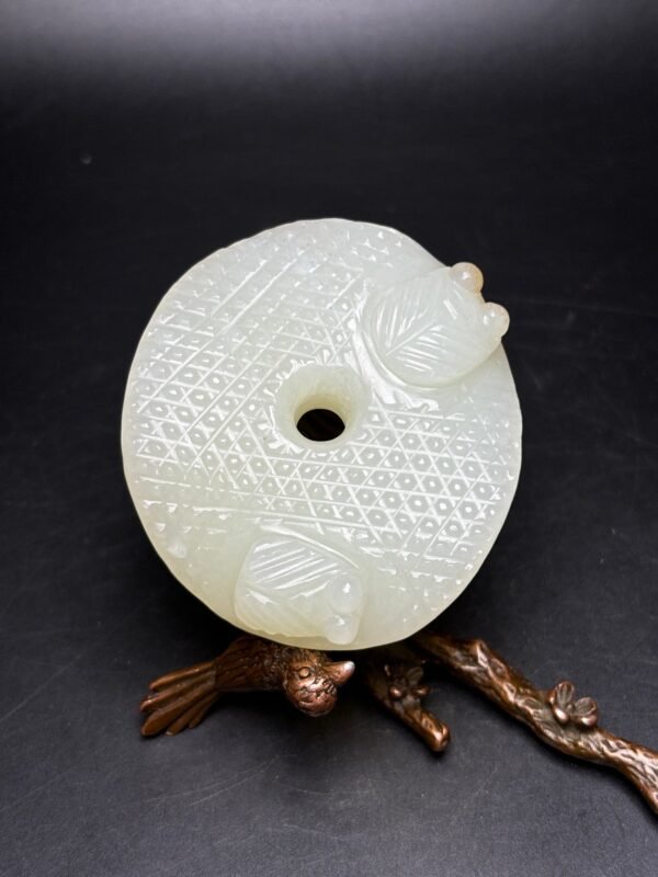 Exquisite Hetian jade bi - Image 8
