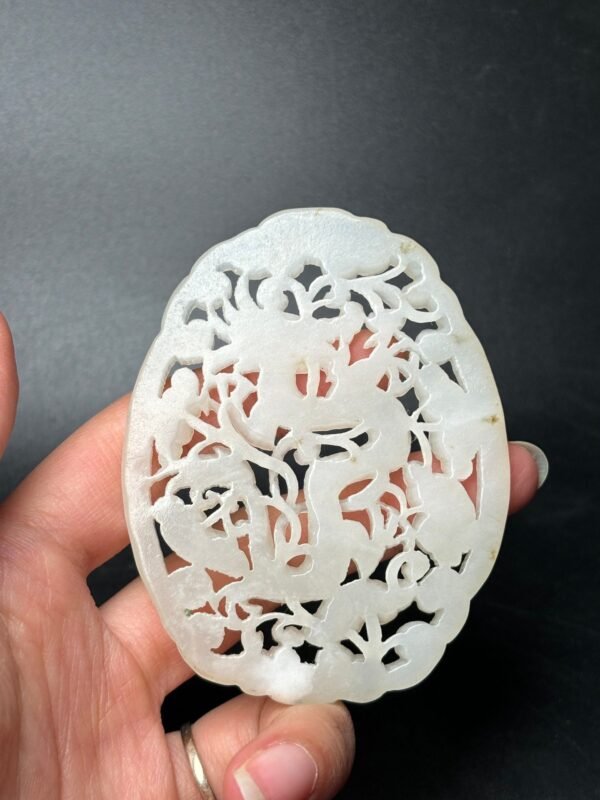 Exquisite Hetian jade Liaojin jade dragon pendant