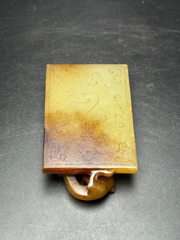 Exquisite Hetian jade four gods jade plaque! Azure Dragon - Image 4