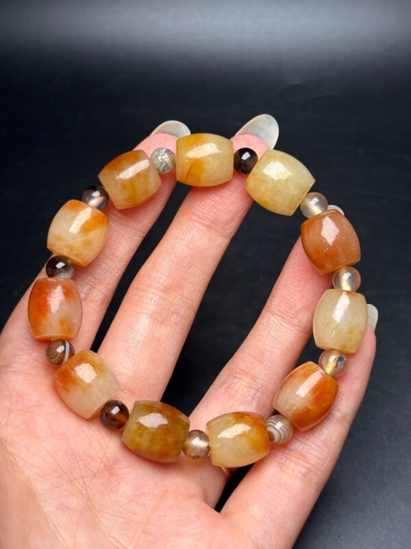 Exquisite Hetian jade small tube beads - Image 3