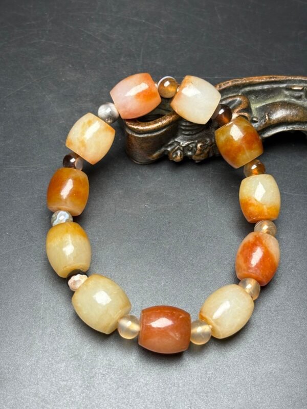 Exquisite Hetian jade small tube beads - Image 7