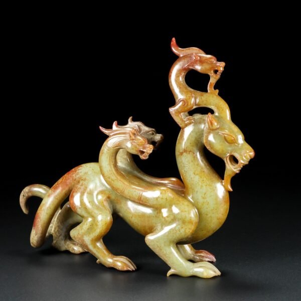 Old collection of Hetian jade beasts. The skin of this collection is thick and natural