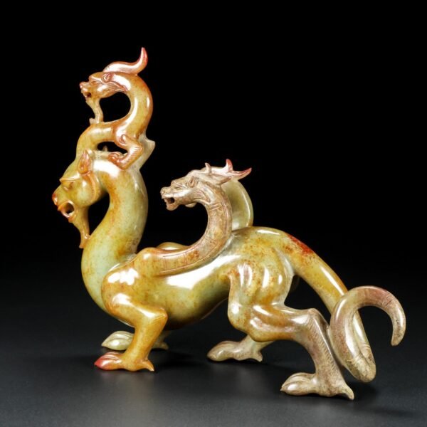 Old collection of Hetian jade beasts. The skin of this collection is thick and natural - Image 2