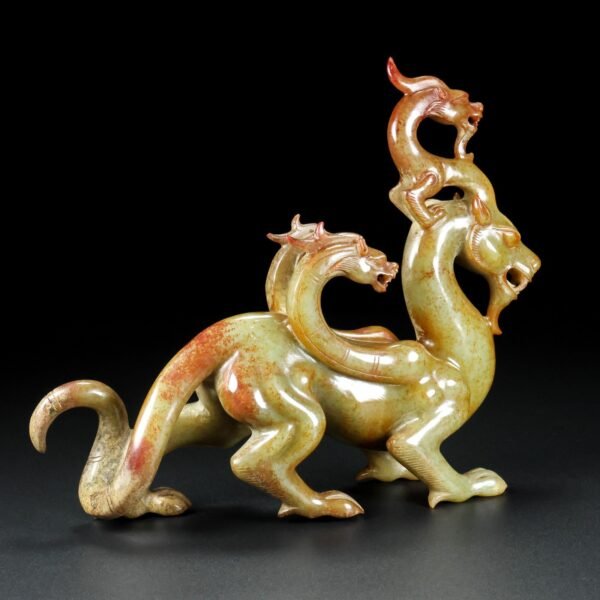 Old collection of Hetian jade beasts. The skin of this collection is thick and natural - Image 3