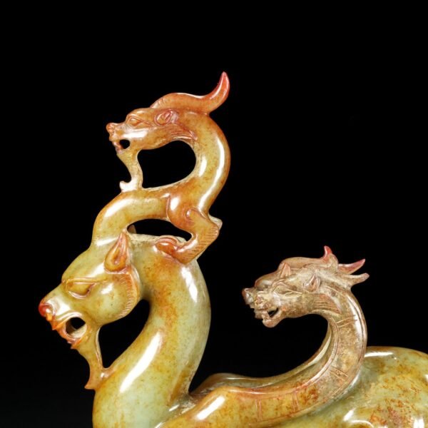 Old collection of Hetian jade beasts. The skin of this collection is thick and natural - Image 5