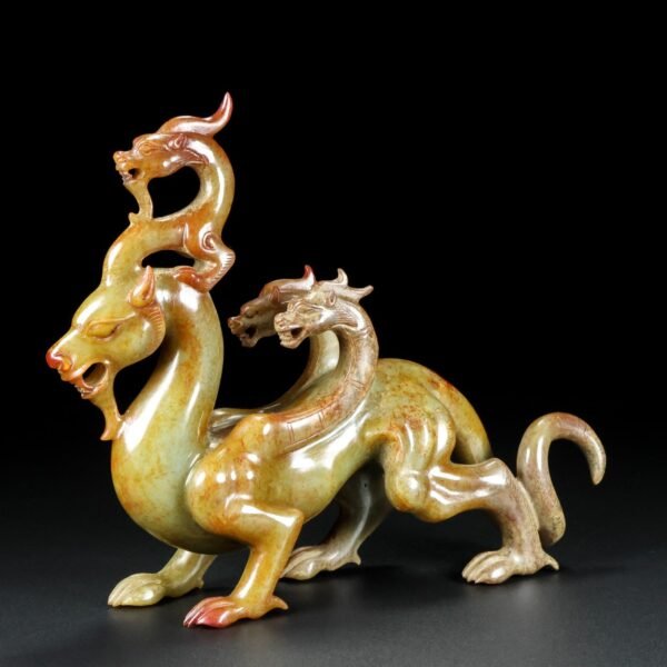 Old collection of Hetian jade beasts. The skin of this collection is thick and natural - Image 6