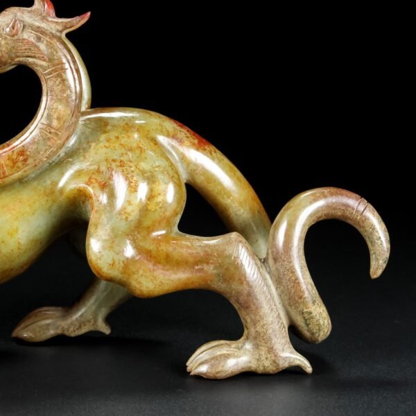 Old collection of Hetian jade beasts. The skin of this collection is thick and natural - Image 7