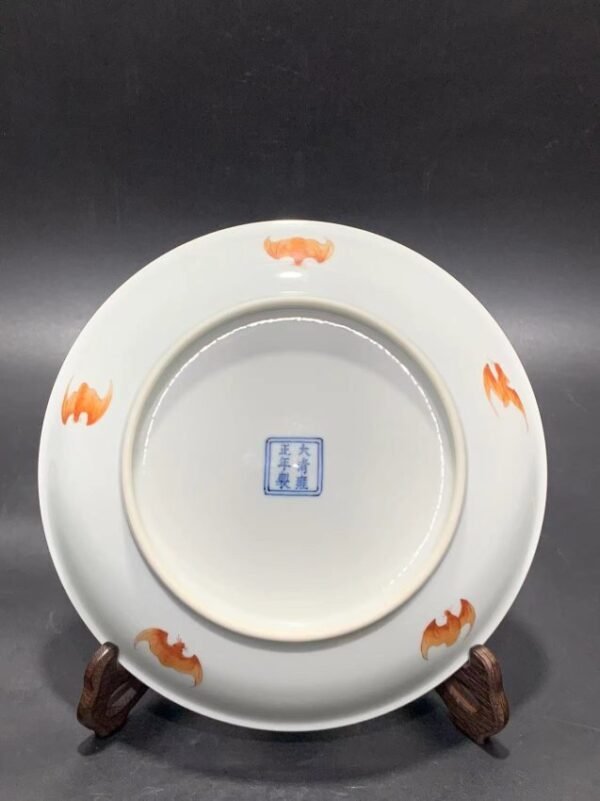 Qing Yongzheng pastel flower plate - Image 7