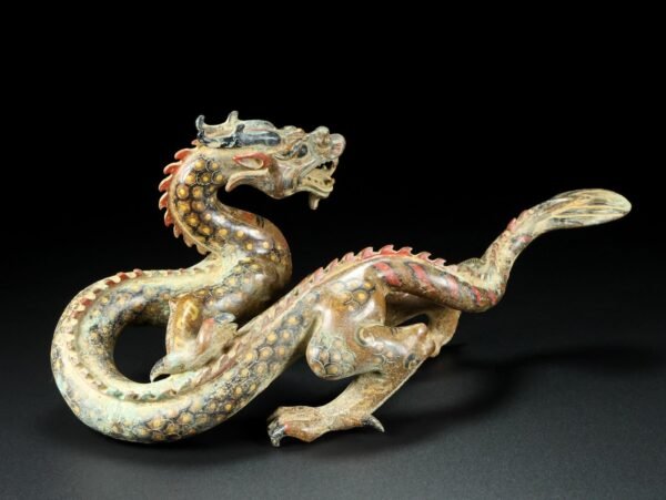 Old Hetian Jade Dragon. This collection has a thick and natural skin - Image 3