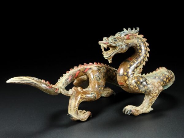 Old Hetian Jade Dragon. This collection has a thick and natural skin - Image 5
