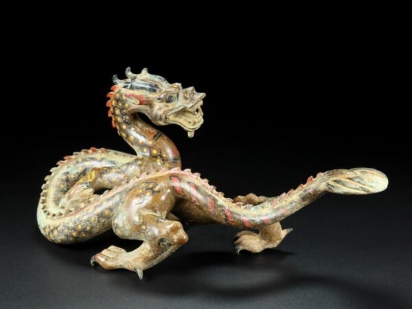 Old Hetian Jade Dragon. This collection has a thick and natural skin - Image 6