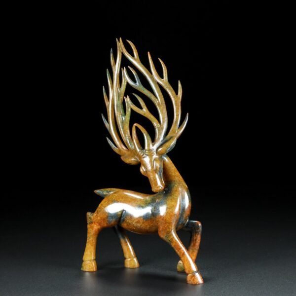 Old Hetian Jade Deer. This collection has a thick and natural skin, delicate and warm jade