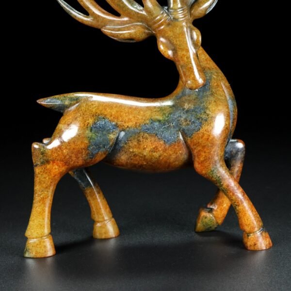 Old Hetian Jade Deer. This collection has a thick and natural skin, delicate and warm jade - Image 4