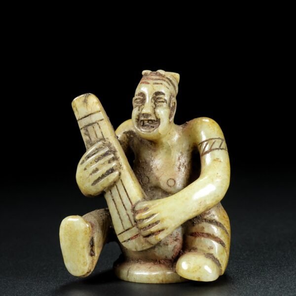 Old Hetian jade figurines. The skin of this collection is thick and natural - Image 8