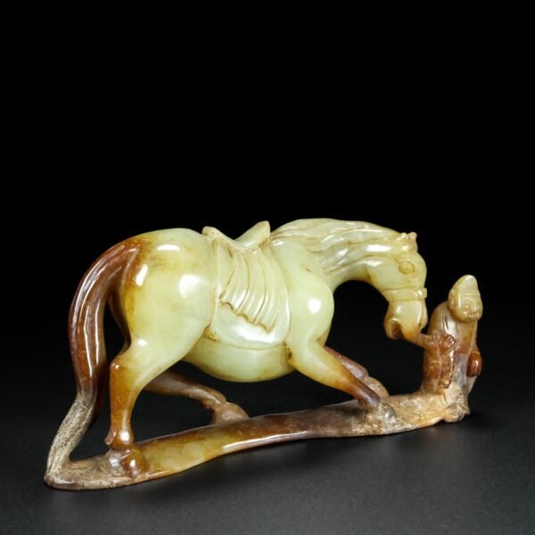 Old Hetian jade horse. The skin of this collection is thick and natural - Image 3